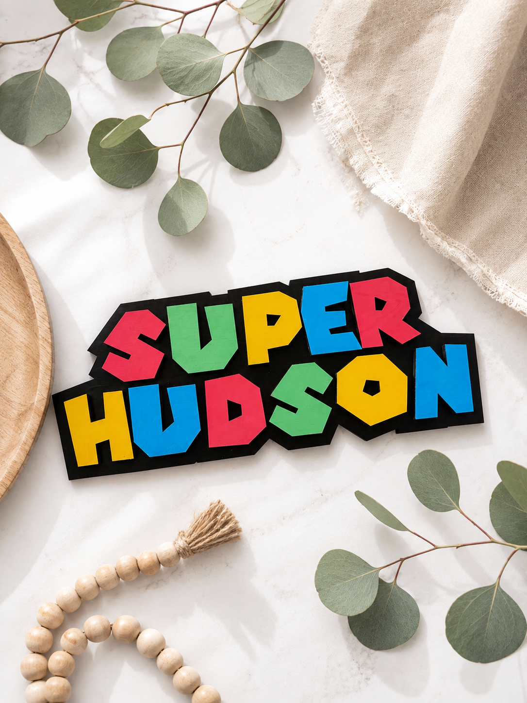 Super Mario Personalised Name Sign