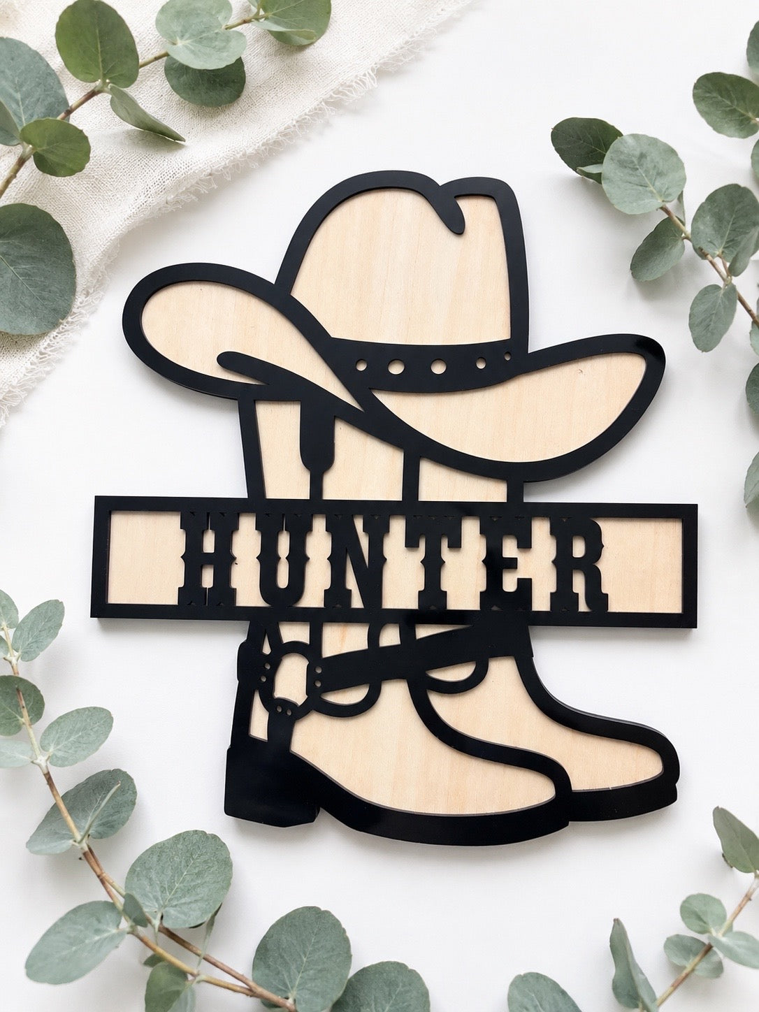 Cowboy Name Sign