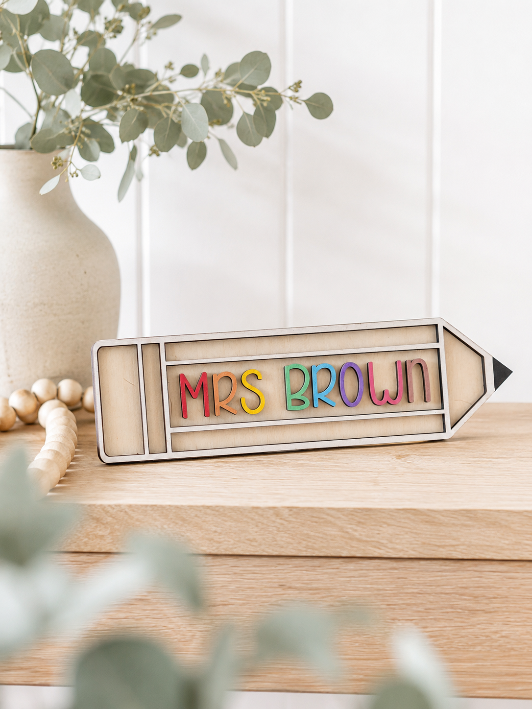 Personalised Teacher Pencil Name Sign