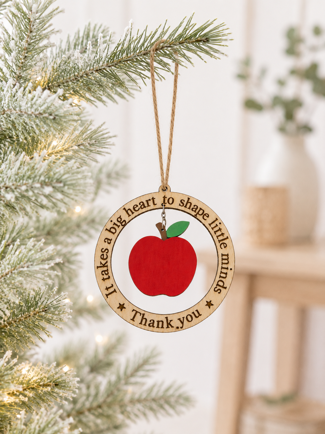 Teacher Appreciation Apple Ornament
