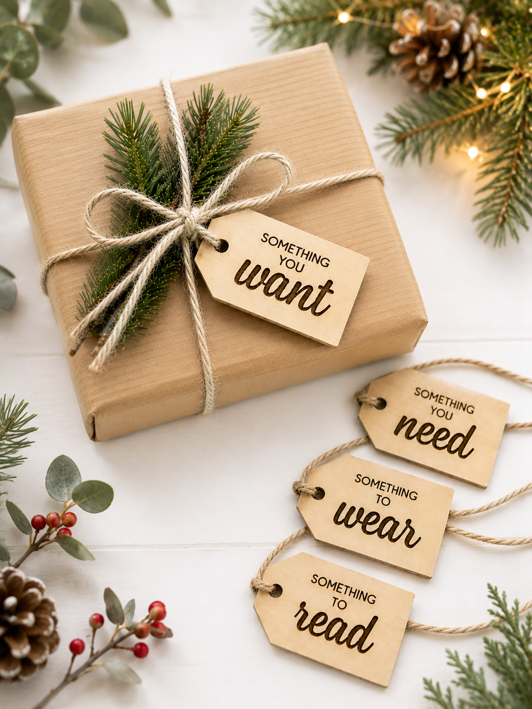 Something You Want, Need, Wear & Read Gift Tags