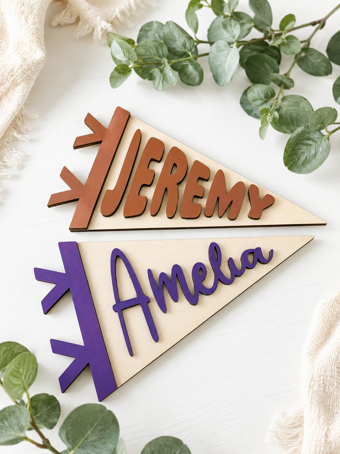 Personalised Name Pennant Sign