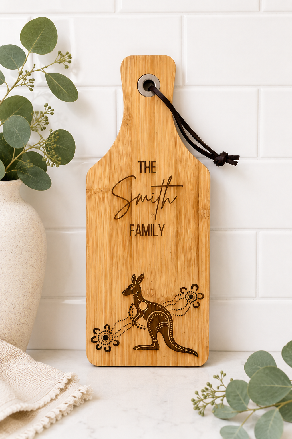 Personalised Indigenous Bamboo Serving Board