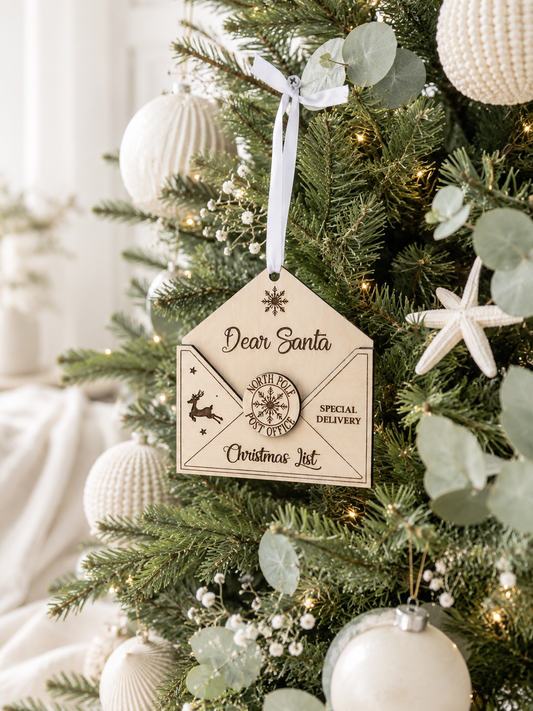 Dear Santa Christmas List Envelope Ornament