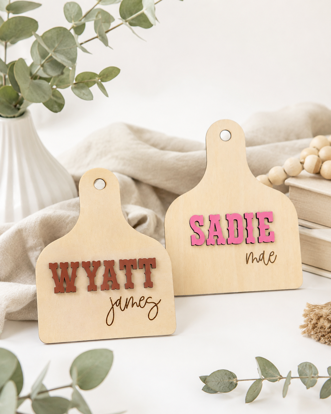 Cow Ear Tag Name Sign