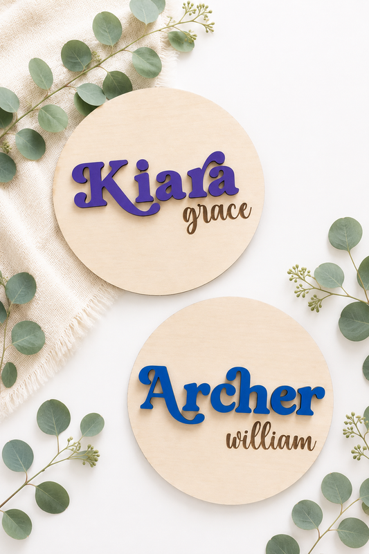 Personalised Layered Name Plaque