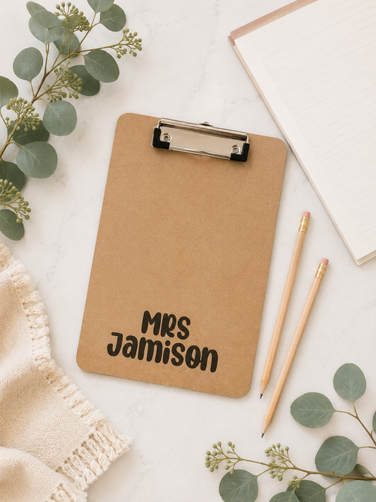Personalised A5 Teacher Clipboard