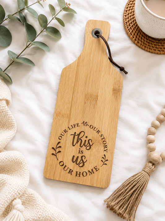 Engraved Bamboo Serving Board – This Is Us