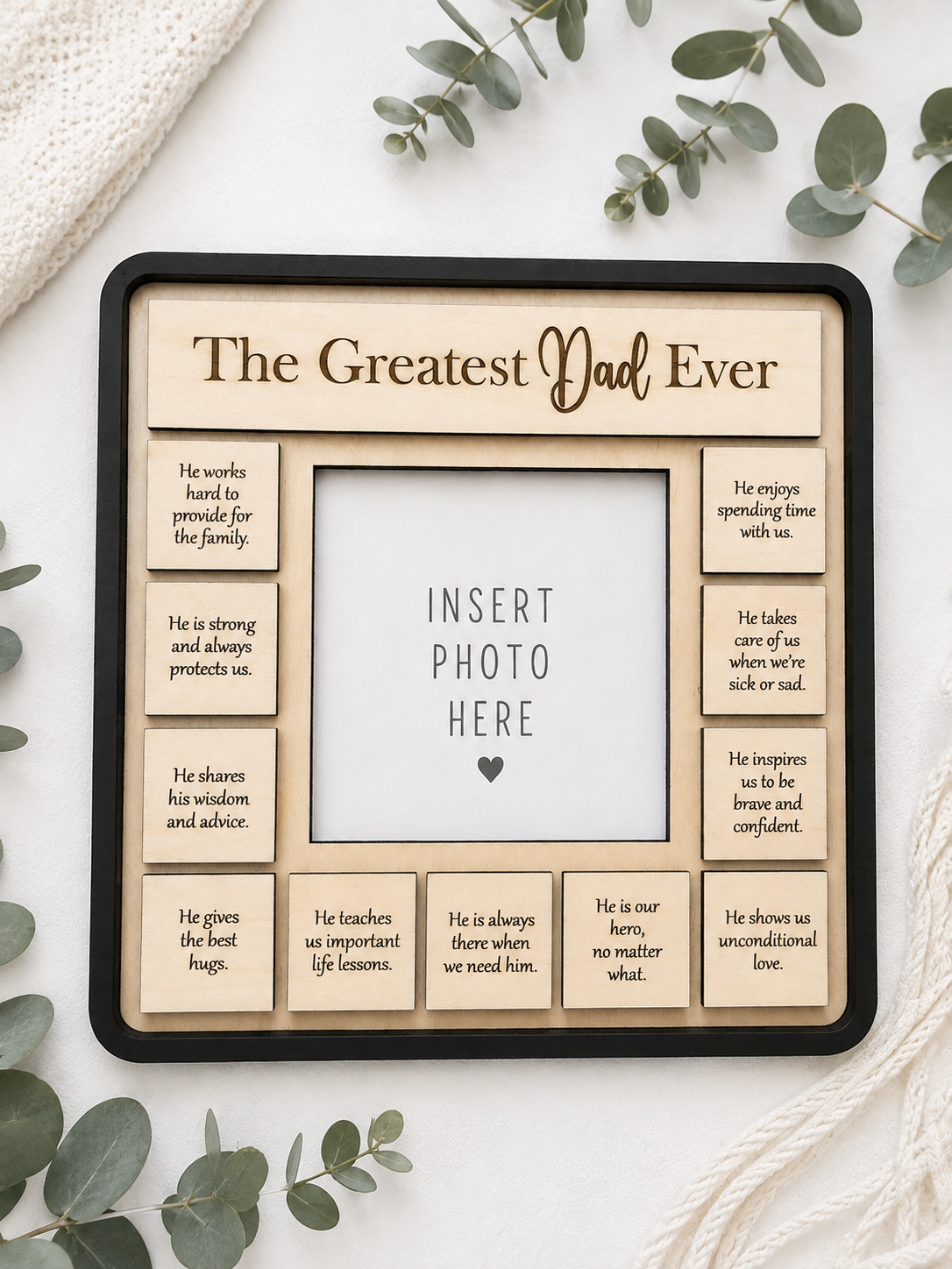 “Greatest Dad Ever” Photo Frame